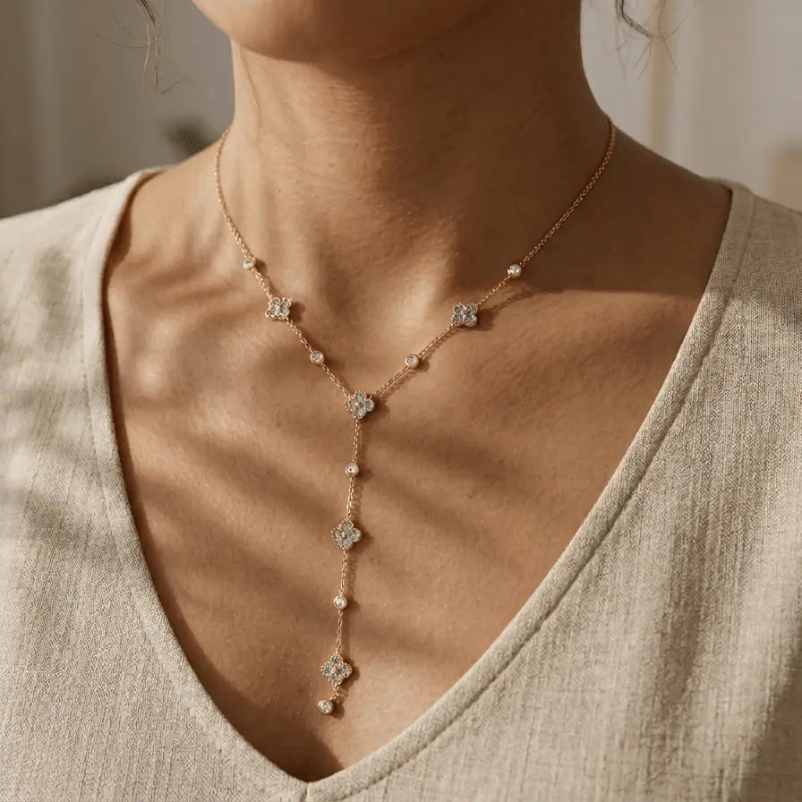 Collier chainette fleurs Box Bijoux
