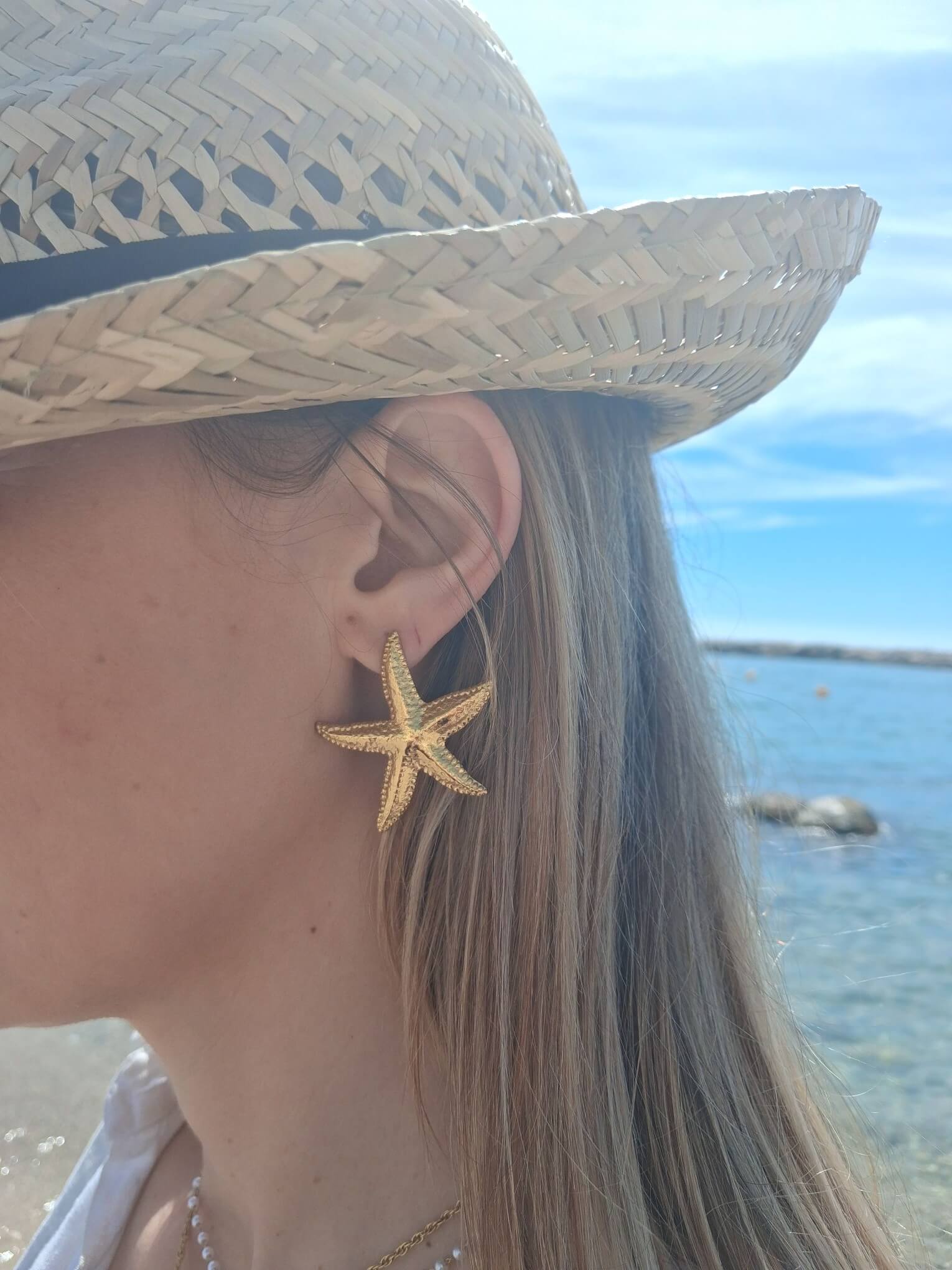Moyennes boucles d'oreilles étoiles de mer