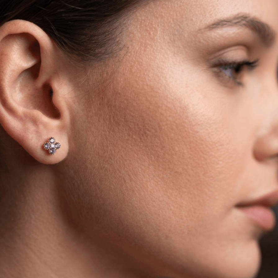 Boucles d'oreilles clous fleurs